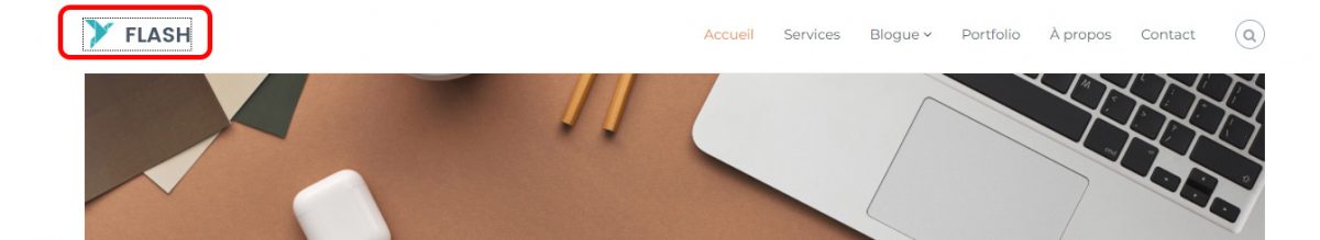 Capture d'écran du focus d'un site web visible en appuyant sur la touche Tab